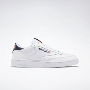 Reebok Club C 85 Turnschuhe Herren - Weiß/Navy/Orange - DE 185-NEX